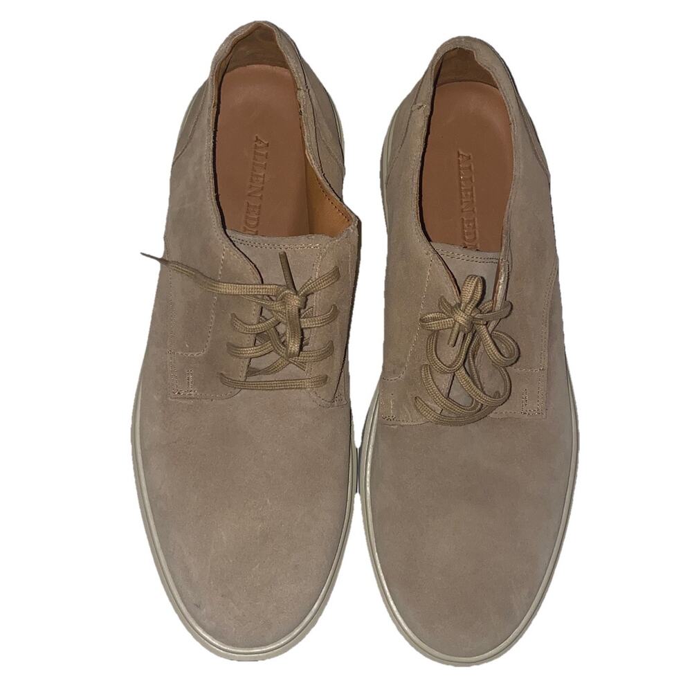 Allen Edmonds "HENDERSON" Men's Lace-Up Derby Sneakers Size 11 D Bone Suede